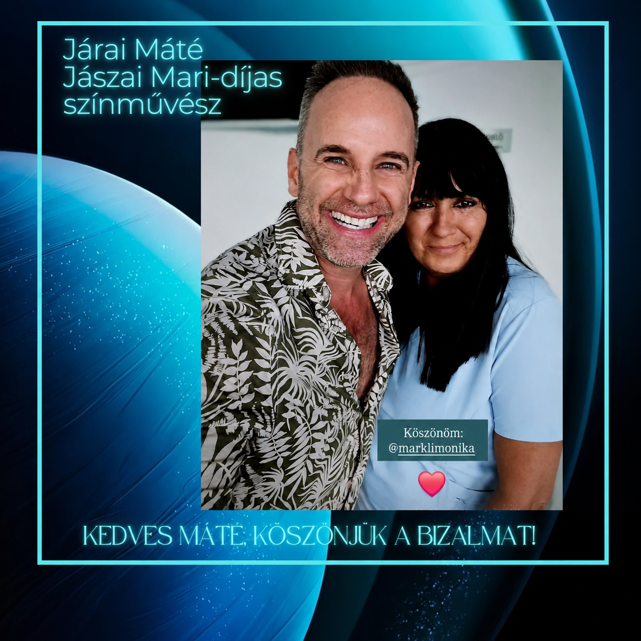 Járai Máté Jászai Mari-díjas színművész bio fogfehérítésen a Smileland Dental Spa rendelőjében Kecskeméten